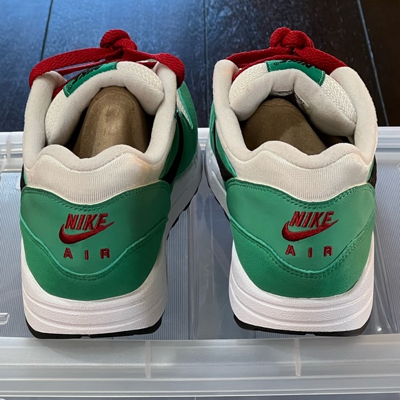DS 2010 NIKE AIR MAX 1 NIKEID x HEINEKEN SHOES GREEN/RED/WHITE SZ MEN’S 8 RARE - Picture 8 of 14